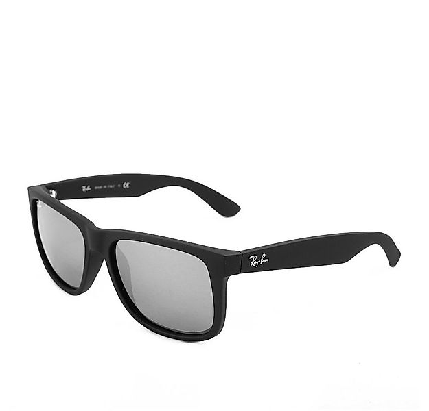 Ray-Ban Sonnenbrille Ray-Ban Justin RB4165 622/6G Rubber Black Grey Mirror günstig online kaufen