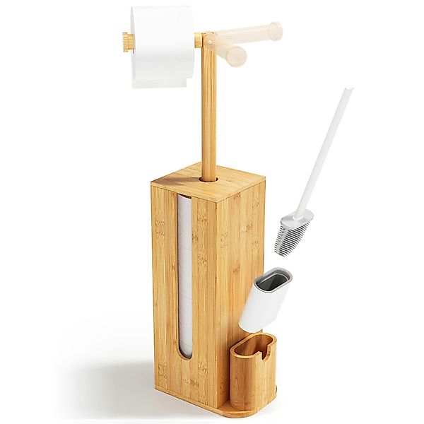 Rainsworth Toilettenpapierhalter Stehend Bambus, WC-Garnitur mit günstig online kaufen