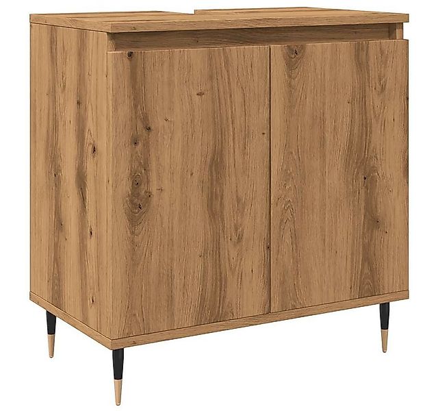vidaXL Badezimmer-Set Badschrank Artisan-Eiche 58x33x60 cm Holzwerkstoff, ( günstig online kaufen