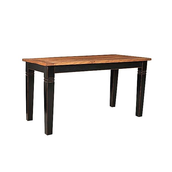 Shabby Esstisch in Schwarz Antik Finish günstig online kaufen