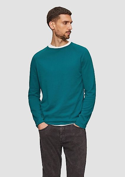 s.Oliver Longpullover Strickpullover Feinstrickpullover mit Raglanärmeln günstig online kaufen