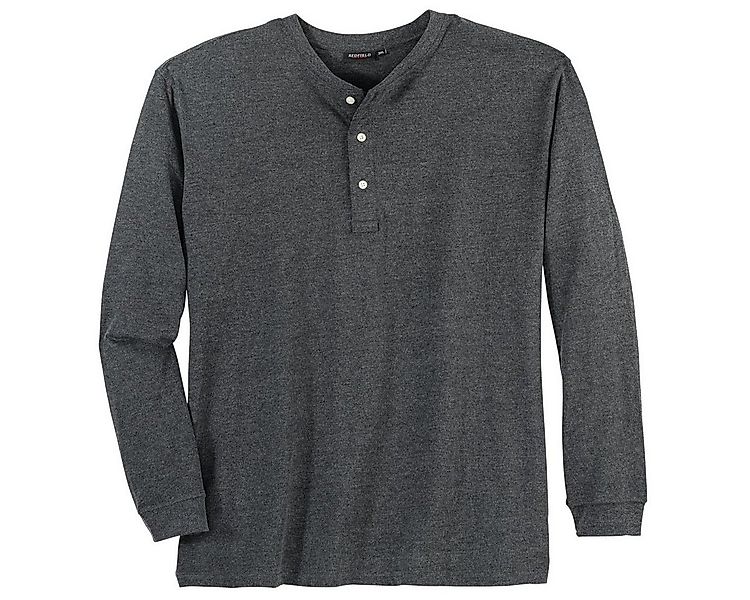 redfield Langarmshirt Redfield XXL Serafino Longsleeve anthrazit melange günstig online kaufen