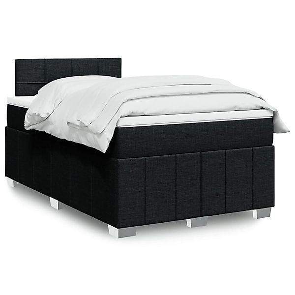 vidaXL Boxspringbett mit Matratze Schwarz 120x190 cm Stoff 3289309 günstig online kaufen