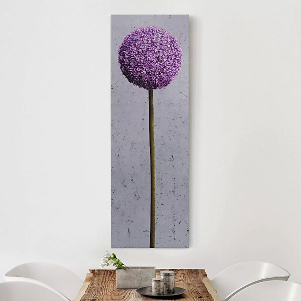Leinwandbild Blumen - Hochformat Allium Kugel-Blüten günstig online kaufen