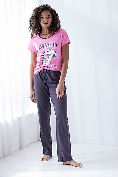 PEANUTS Pyjama (2 tlg., 2-teilig) mit Snoopy Druck günstig online kaufen