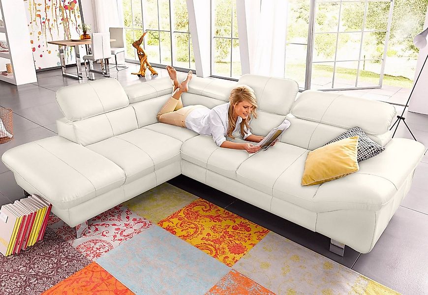 COTTA Ecksofa Driver L-Form, mit Kopfteilverstellung, wahlweise mit Bettfun günstig online kaufen