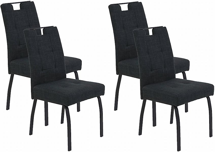 HELA 4-Fußstuhl "LINZ, Esszimmerstuhl, Komfortstuhl", (Set), 4 St., Microfa günstig online kaufen