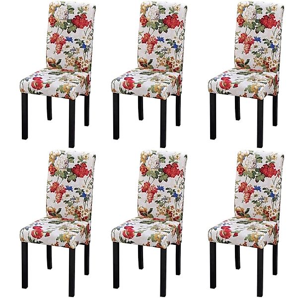 vidaXL Esszimmerstühle 6 Stk Mehrfarbig Stoff 272505 günstig online kaufen