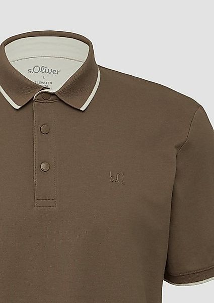 s.Oliver Kurzarmshirt Sportives Piqué-Poloshirt mit Kontrast-Details Logo günstig online kaufen