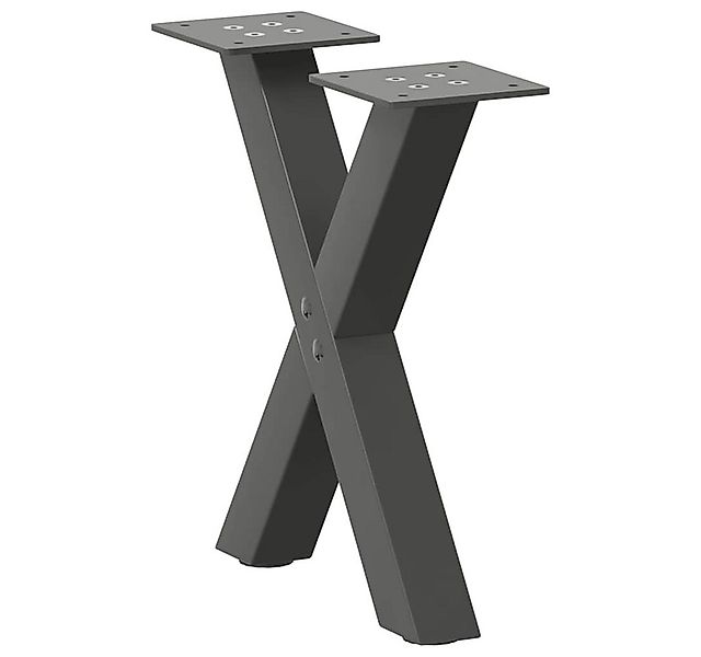 vidaXL Tischbein Couchtischbeine X-Form 2 Stk. Anthrazit 37x(30-31) cm Stah günstig online kaufen