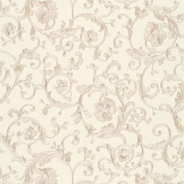 Bricoflor Barock Vliestapete in Creme Beige Helle Tapete mit Ornament Ideal günstig online kaufen