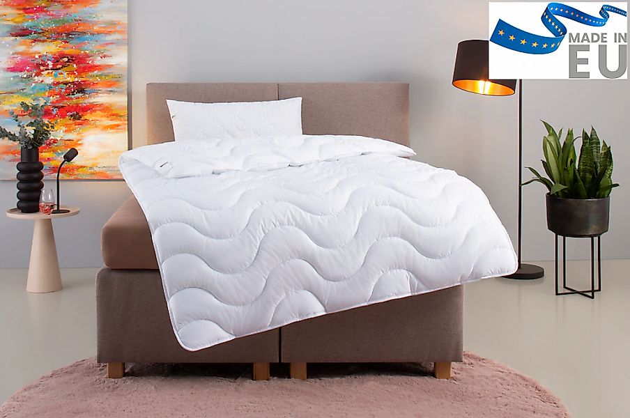 my home Microfaserbettdecke + Microfaserkissen "Mailo, Bettdecke 135x200 cm günstig online kaufen