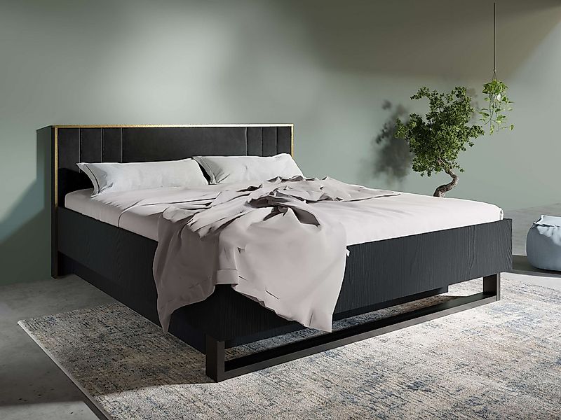 Leonique Bett "BELLOT Polsterbett mit Stauraum, ohne Matratze, B/T/H: 189/2 günstig online kaufen