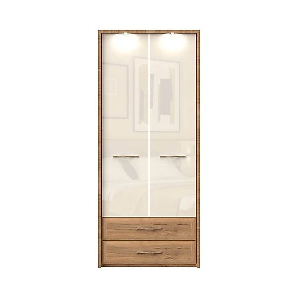 Home affaire Kleiderschrank »Gala, beige hochglänzend UV lackiert, kratzfes günstig online kaufen