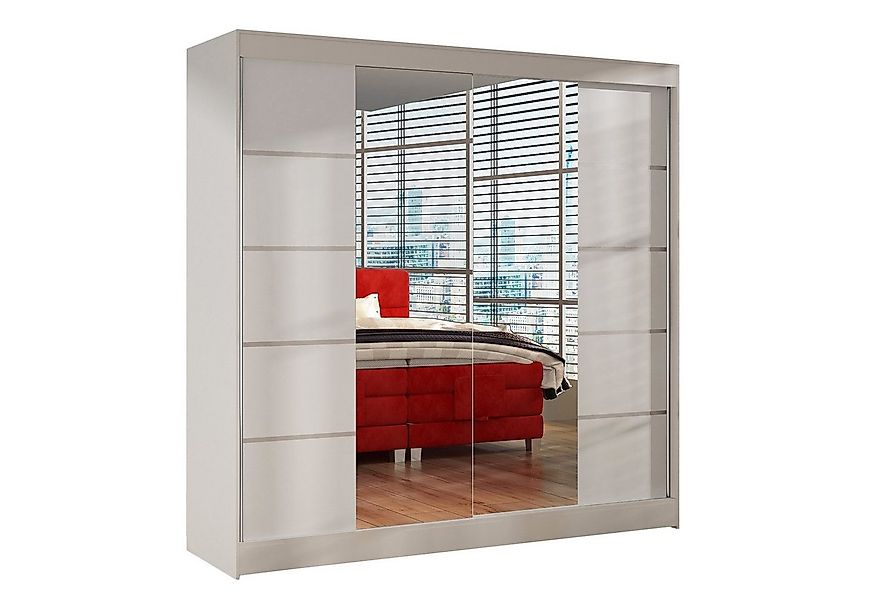 Sofnet Kleiderschrank Basti V (mit Spiegel, Schiebetüren und Kleiderstange) günstig online kaufen