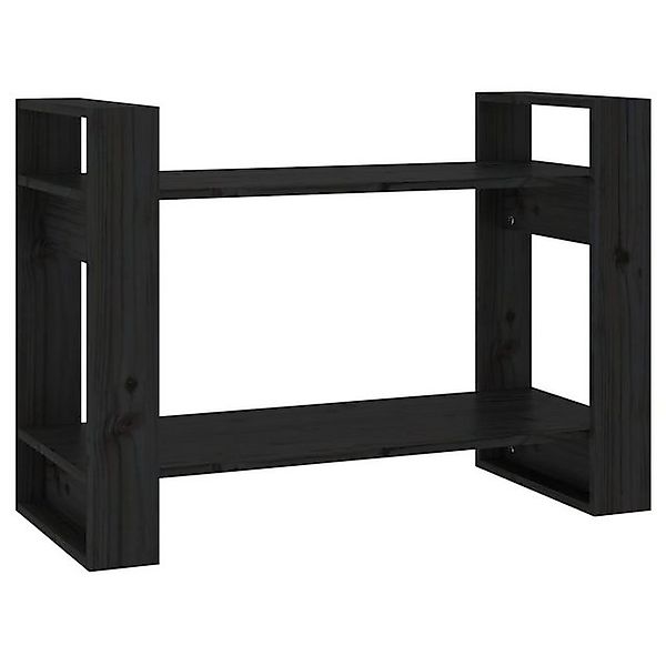 furnicato Bücherregal Bücherregal/Raumteiler Schwarz 80x35x56,5 cm Massivho günstig online kaufen