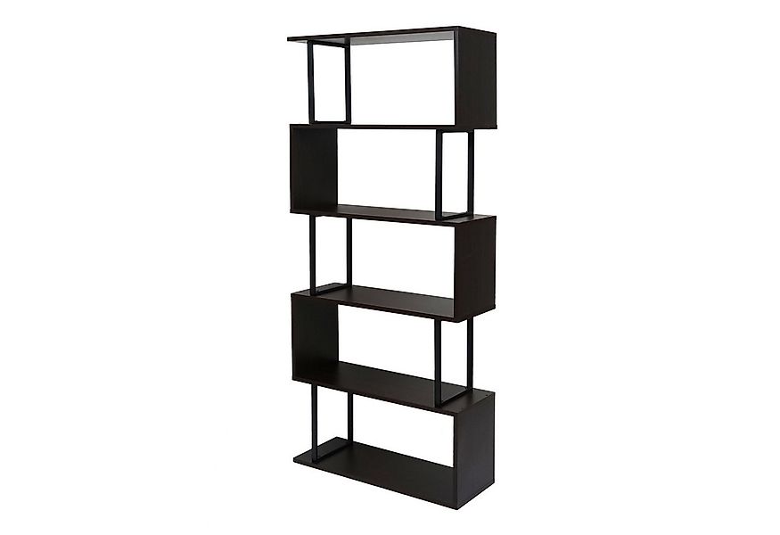 PROREGAL® Bücherregal Bücherregal HxBxT 183x80x30cm 5 Ebenen Dunkelbraun Me günstig online kaufen