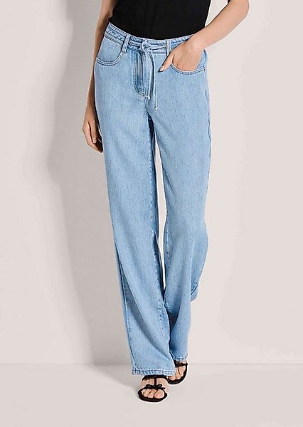 MADELEINE Gerade Jeans Sommerjeans mit Bindeband 4-Pocket-Hose mit Tunnelzu günstig online kaufen