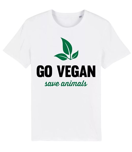 Go Vegan Save Animals · Männer Bio T-Shirt Stanley Stella günstig online kaufen