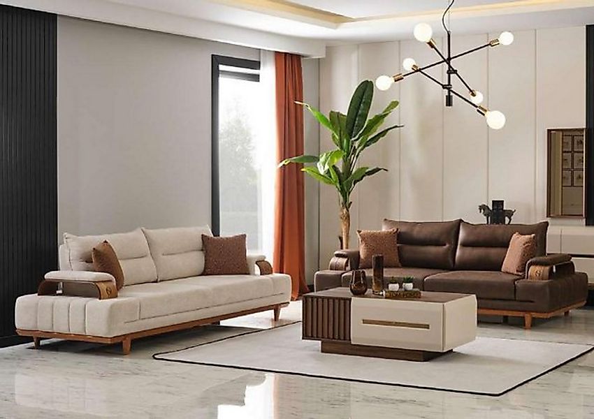 JVmoebel Sofa Dreier Sofa Couchgarnitur Polstergarnitur Couch Dreisitzer Po günstig online kaufen