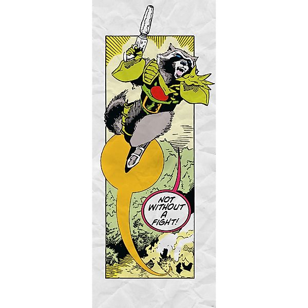 Komar Vliesfototapete Guardians Retro Comic Rocket Raccoon100 cm x 250 cm günstig online kaufen