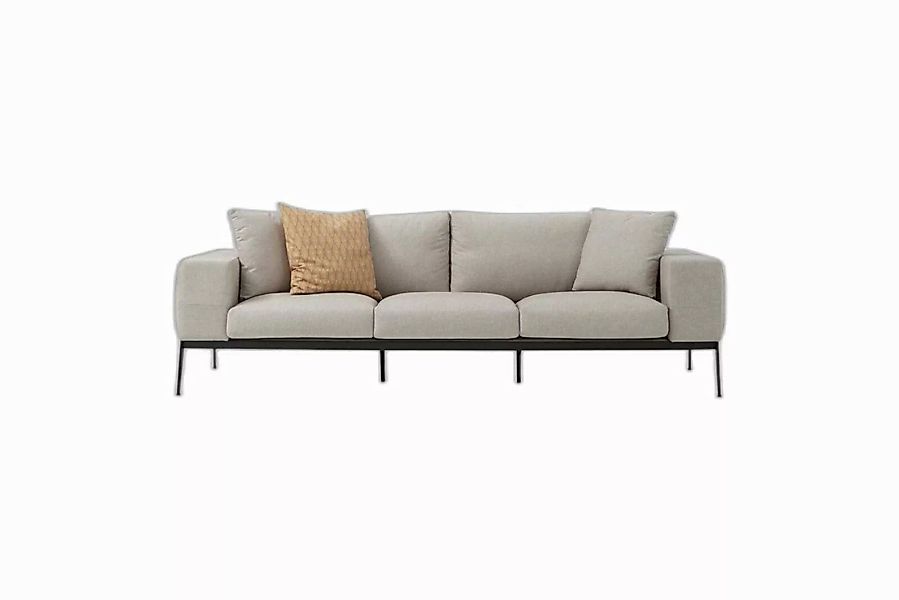 Xlmoebel 3-Sitzer Drei-Sitzer Sofa Beige Textil Wohnzimmer Luxus Stilvoll N günstig online kaufen