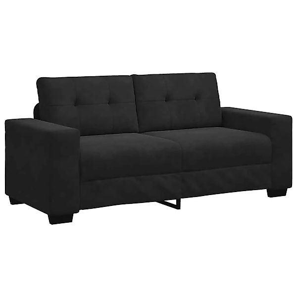 vidaXL Zweisitzer-Sofa Schwarz 140 cm Samt 4105127 günstig online kaufen
