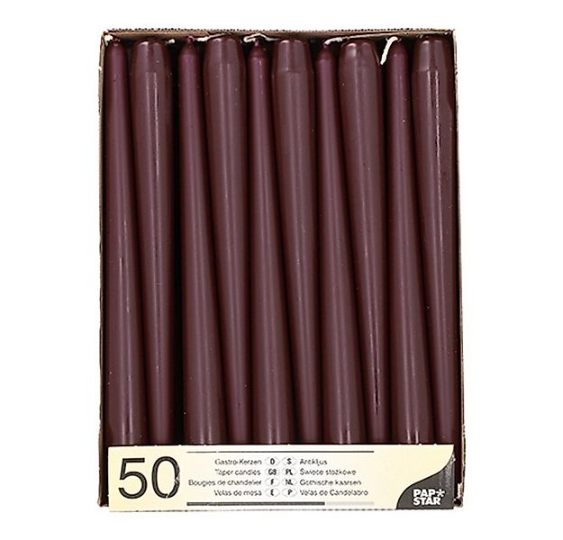 PAPSTAR GmbH Spitzkerze 50 Leuchterkerzen Ø 2,2 cm · 25 cm günstig online kaufen