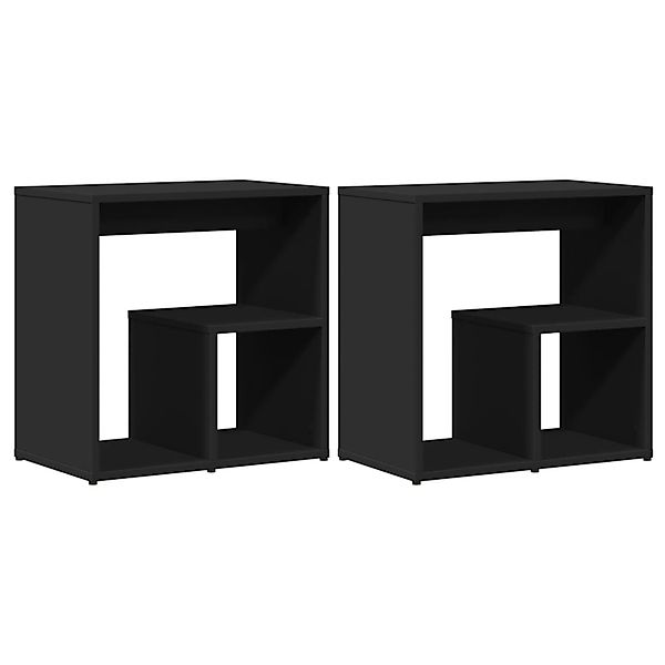 vidaXL Beistelltische 2 Stk Schwarz 50x30x50 cm Holzwerkstoff 840558 günstig online kaufen