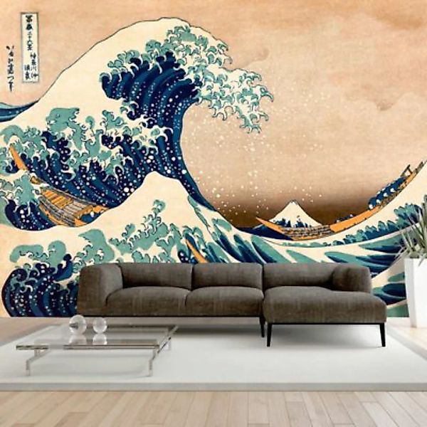 artgeist Fototapete Hokusai: The Great Wave off Kanagawa (Reproduction) meh günstig online kaufen