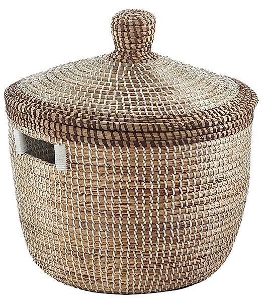Kobolo Aufbewahrungskorb Schlangenkorb Korb TAIPAN aus Seegras inkl. Deckel günstig online kaufen