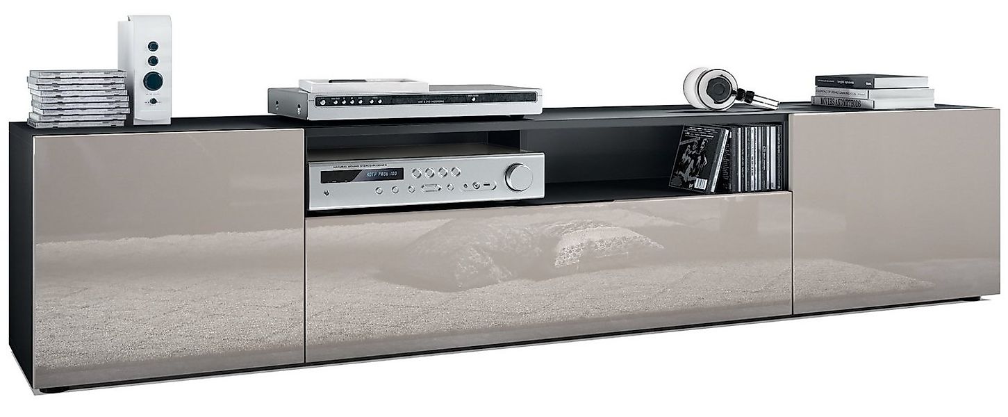 Vladon Lowboard Mogan (TV-Kommode, mit 2 Türen, 1 Klappe und 1 offenes Fach günstig online kaufen