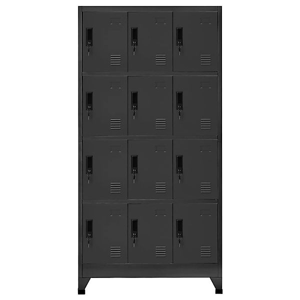 vidaXL Schließfachschrank Anthrazit 90x45x180 cm Stahl Modell 3 günstig online kaufen