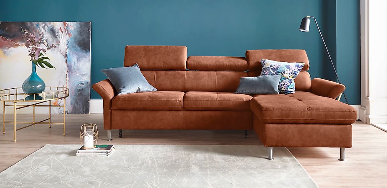 exxpo - sofa fashion Ecksofa "Maretto, bequem & komfortabel, bodenfrei, Bre günstig online kaufen