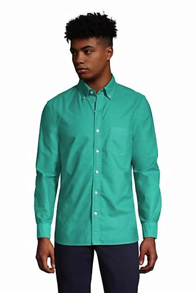 Langarm-Oxfordhemd, Classic Fit, Herren, Größe: M Normal, Blau, Baumwolle, günstig online kaufen