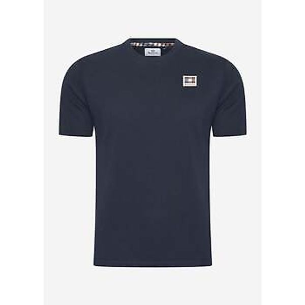 Aquascutum  T-Shirts & Poloshirts Active club check patch t-shirt - navy günstig online kaufen