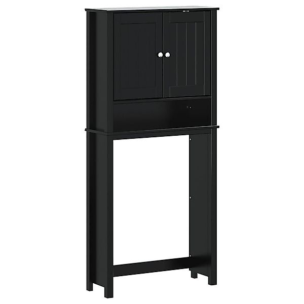 vidaXL Badezimmer-Set Waschmaschinenschrank BERG Schwarz 76x27x164,5 günstig online kaufen