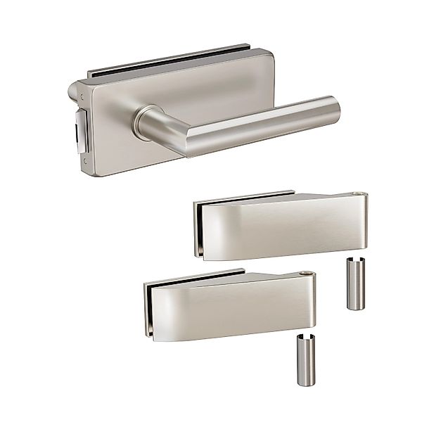 Levidor Glastürbeschlag Studio Eckig Unverschließbar Edelstahl günstig online kaufen