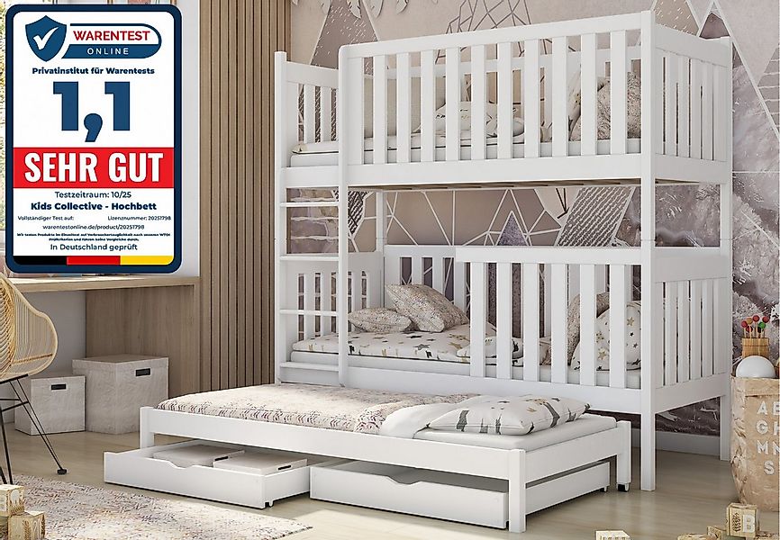 Kids Collective Etagenbett Kinderbett Hochbett 80x180, 90x200 cm mit Auszie günstig online kaufen