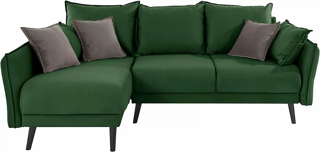 INOSIGN Ecksofa »Asra L-Form«, incl. Bettfunktion und Bettkasten, Seitentas günstig online kaufen