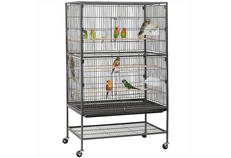 Yaheetech Vogelkäfig, Vogelvoliere Nagerkäfig mit Schmutzwanneneinsatz günstig online kaufen