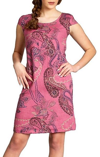 Caspar Sommerkleid SKL022 Damen Sommer Leinenkleid mit Paisley Print bis Gr günstig online kaufen