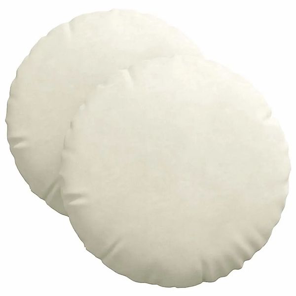 vidaXL Sitzkissen 2 Stück Creme Ø 40 x 13 cm Samt 42014146 günstig online kaufen