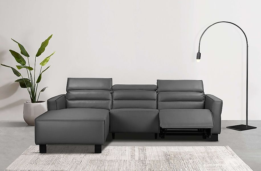 Places of Style Ecksofa "Carpari, L-Form, 263 cm, manuelle o. elektrische R günstig online kaufen