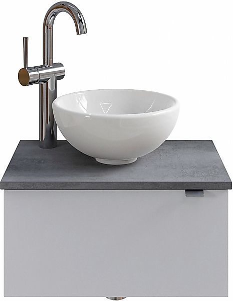 Saphir Waschtisch "Serie 6915 Waschschale mit Unterschrank für Gästebad, Gä günstig online kaufen