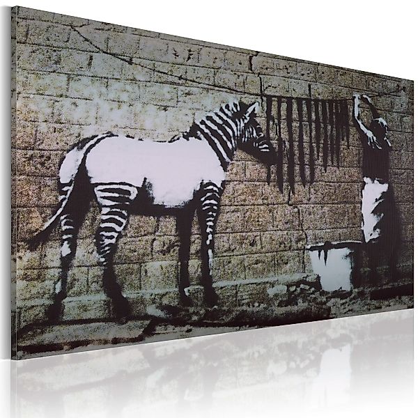 Wandbild - Zebra Waschen (banksy) günstig online kaufen