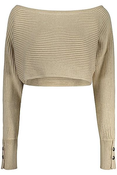 GUESS JEANS Strickpullover Eleganter Beiger Damenpullover – Langarm mit Kon günstig online kaufen