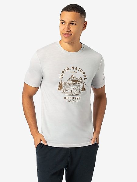 SUPER.NATURAL Print-Shirt für Herren, nachhaltig, Merino günstig online kaufen