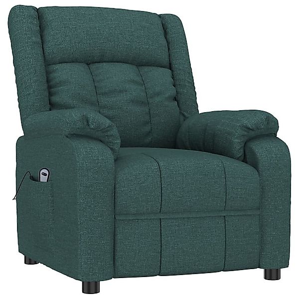 vidaXL Sessel Relaxsessel Elektrisch Dunkelgrün Stoff günstig online kaufen