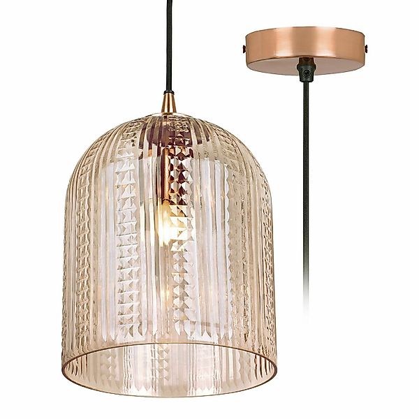 Mirabeau Hängeleuchten Hängelampe Dalston rosé/klar günstig online kaufen